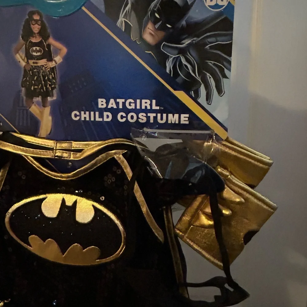 Kids Black‎ and Gold Superhero Costume